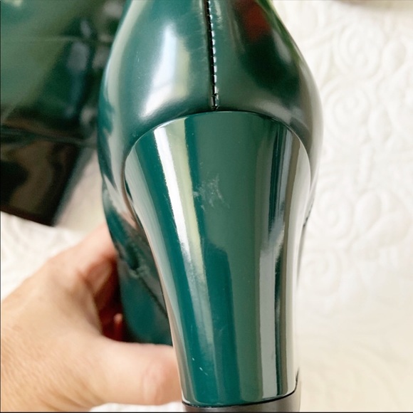 TIBI Green Leather Western Ankle Boots 37.5 37 1/2 $699 - Picture 10 of 12